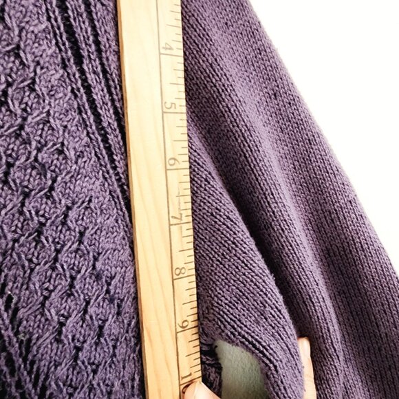 Vtg Calvin Klein Women's Knit Sweater Top Boat Neck Knit Plum Sz L/G Whimsigoth - Picture 11 of 12